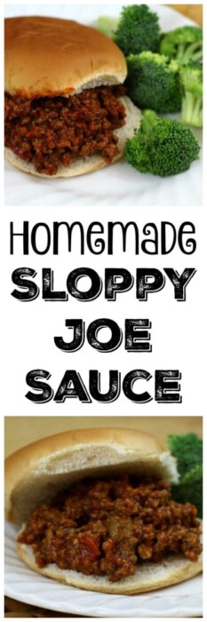 Our yummy homemade sloppy joe sauce