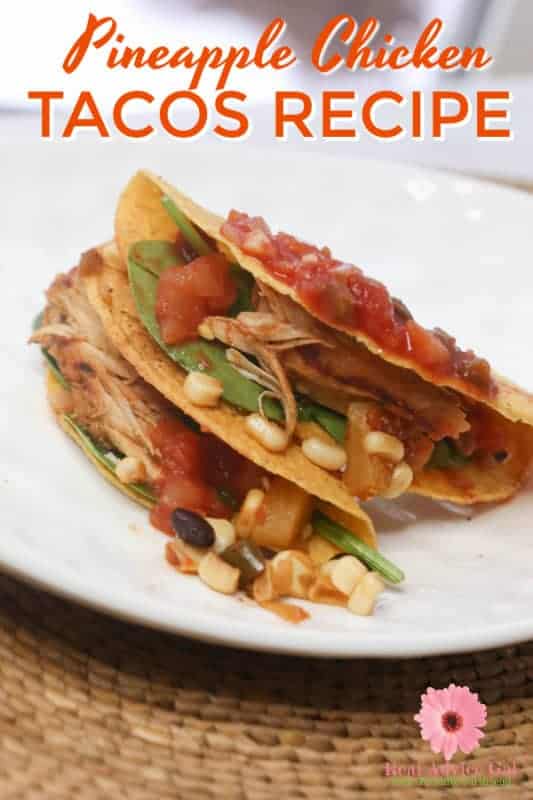 Get ready for tacos night with this delicious Pineapple Chicken Tacos Slow Cooker Recipe