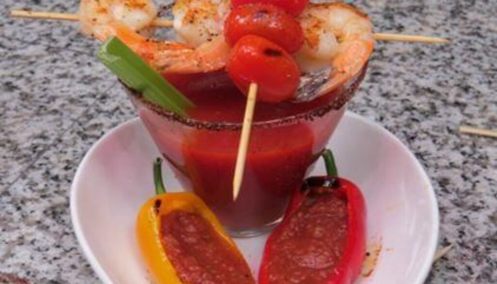 Try this delicious Tomato Bloody Mary with Shrimp Recipe