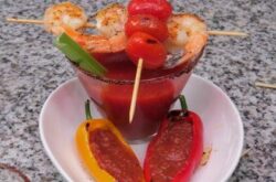 Try this delicious Tomato Bloody Mary with Shrimp Recipe