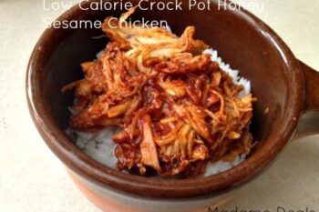 Low Calorie Crock Pot Honey Sesame Chicken