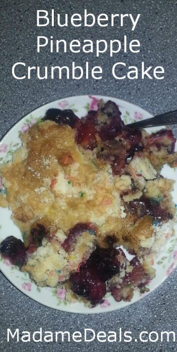 Kids Dessert Recipes :Blueberry Pineapple Crumble Cake