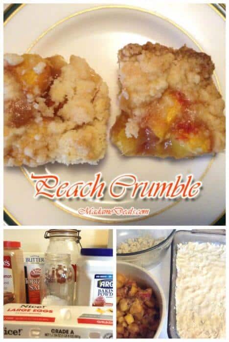 Recipes for Snacks for Kids: Peach Crumble Bars