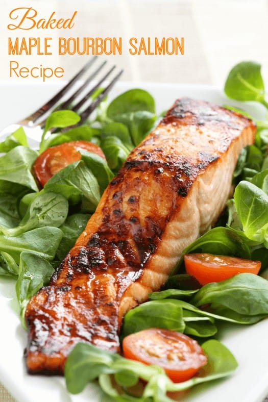 Baked Maple Bourbon Salmon Recipe