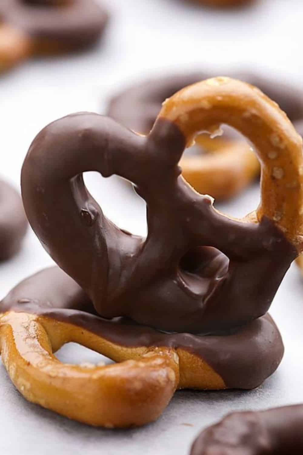 choco dipped pretzels