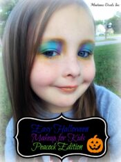 Easy Halloween Makeup for Kids: Peacock Edition
