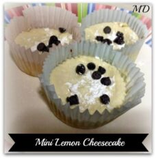 Low Calorie Mini Lemon Cheesecake