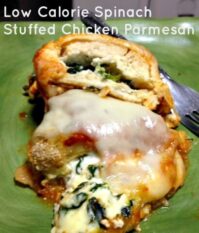 Low Calorie Spinach Stuffed Chicken Parmesan
