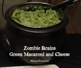 Zombie Brains Halloween Green Macaroni and Cheese Recipe