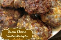 Bacon Cheese Venison Burgers