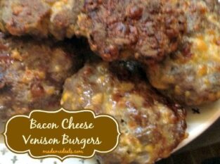 Bacon Cheese Venison Burgers Recipe