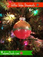 DIY Glitter Globe Ornaments