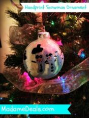 Handprint Snowman Ornaments