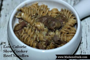Easy Low Calorie Slow Cooker Beef Noodles Recipe