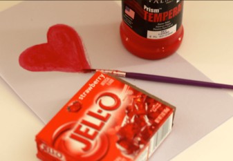 Valentine Crafts for Kids : Jello Painting