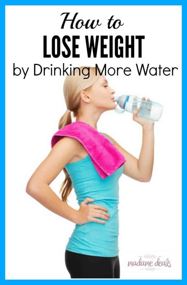 Tips on how to lose weight by drinking more water.