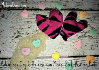 Valentines Day DIY Gifts Kids Can Make: Rice Sock Heating Pad