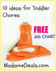 10 ideas for Toddler Chores + Free Printable Chore Charts