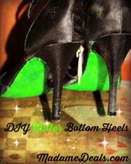 DIY Wedding Crafts Glitter Bottom Heels