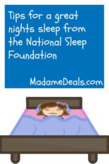 Tips for a Great Nights Sleep from the National Sleep Foundation