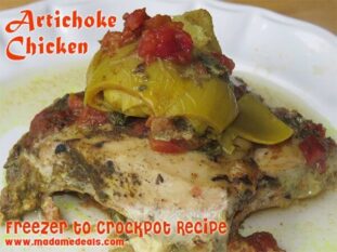 Crock Pot Freezer Meals: Chicken and Artichoke Recipe