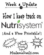 Nutrisystem Week 4 Check in: How I keep Track + A Free Printable
