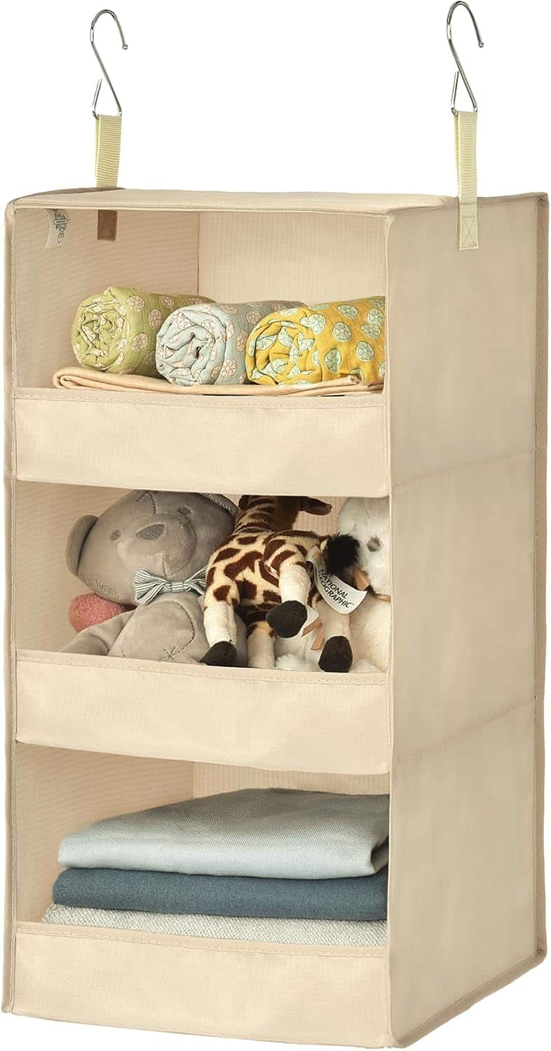 Back to College Dorm Room Packages 46 3-Shelf Hanging Closet Organizer