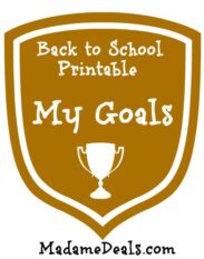 Free Back to School Printable – My Learning Goals