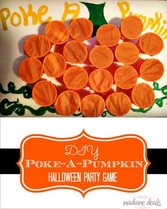 DIY Poke A Pumpkin Halloween Party Game