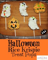 DIY Halloween Rice Krispie Treats Pops