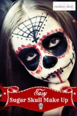 Easy Halloween Sugar Skull Make Up for Kids