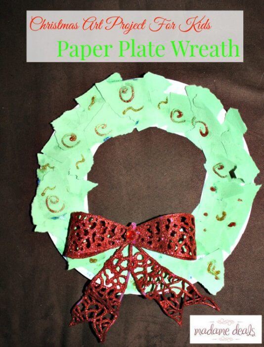 Paper Plate Christmas Wreath