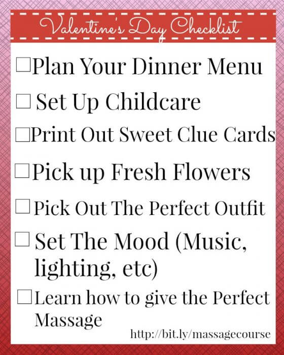 Valentines Day Checklist