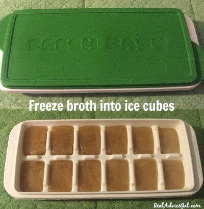 freeze broth to save money