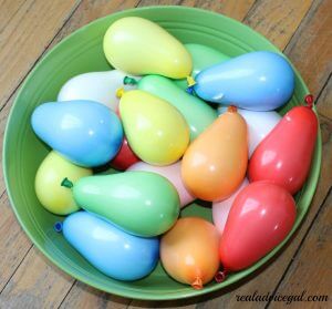 balloons filled with shaving cream to make chem-balls