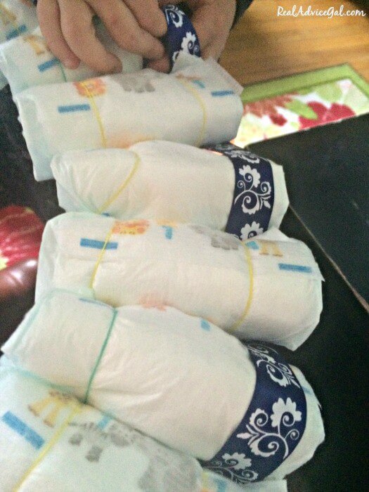 How to Make a Baby Diaper Wreath