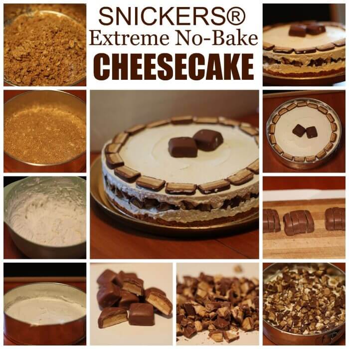 Snickers Peanut Butter No Bake Cheesecake Recipe 