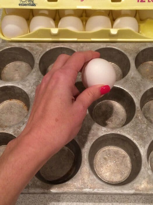 Learn how to make egg breakfast sandwich by cooking eggs in the oven using muffin tins.