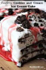 Strawberry Cookies and Cream Ice Cream Cake Recipe