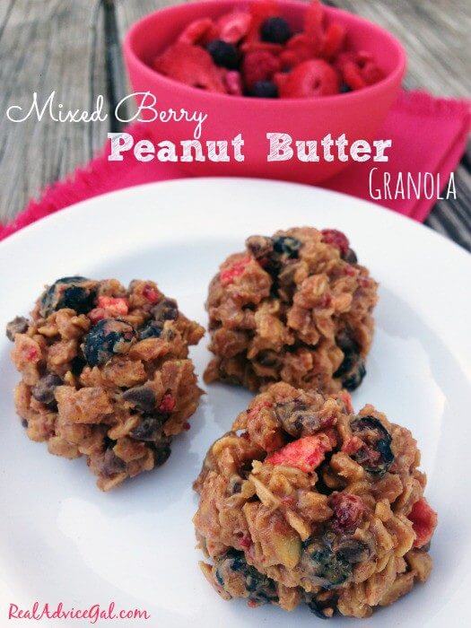 Mixed Berry Peanut Butter Granola Recipe