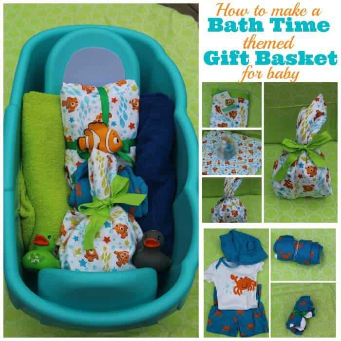 How to make a baby bath time gift basket