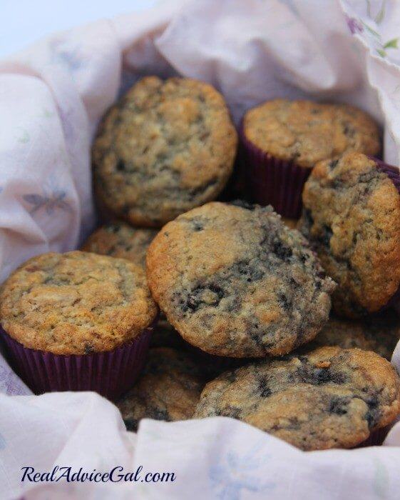 Mulberry recipe, mulberries are perfect for muffins. This muffins recipe is a winner.