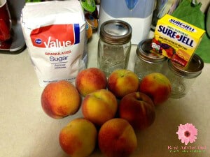 Homemade peach preserves