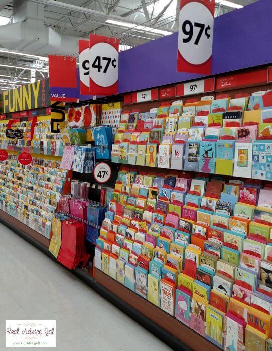 Hallmark cards starting at 47 cents for my greeting card organizer box