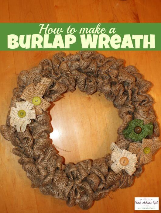 how to make a burlap wreath