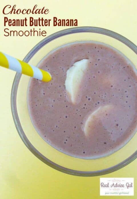 Chocolate Peanut Butter Banana Smoothie Recipe