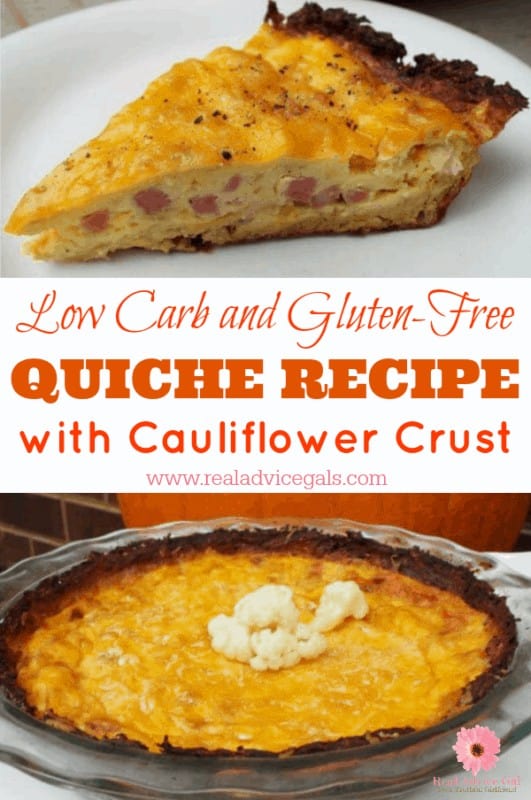 Healthy and so delicious! Low-Carb and Gluten-Free quiche recipe with cauliflower crust