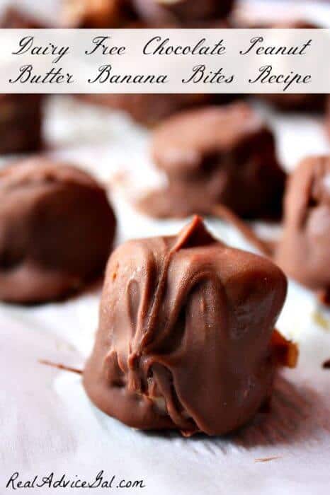 Gluten Free Dairy Free Chocolate Peanut Butter Banana Bites Recipe