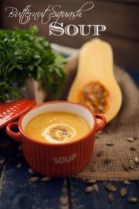 Warm up with a bowl of fall butternut squash soup