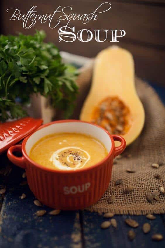 Warm up with a bowl of fall butternut squash soup